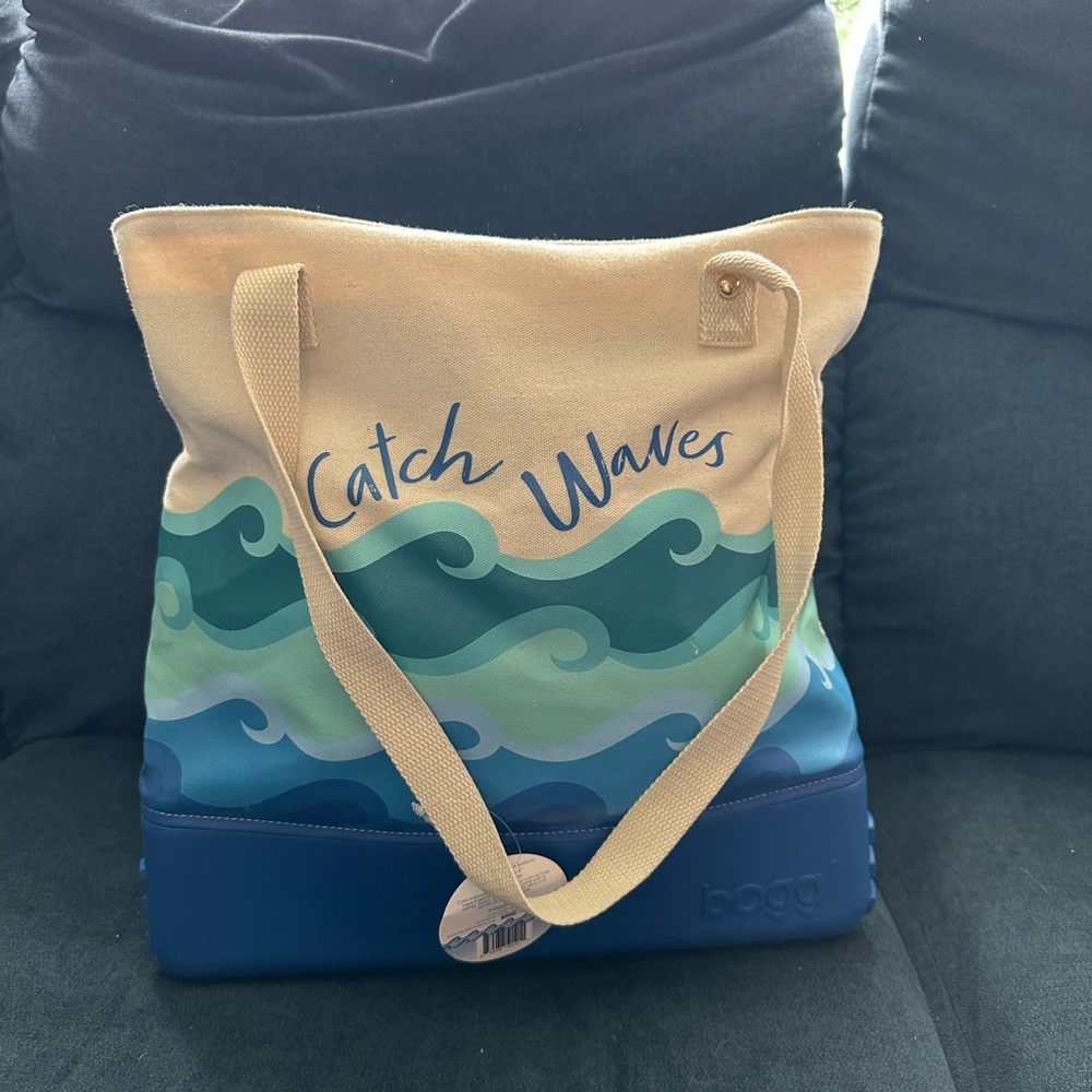 Ocean Breeze BoggBag Canvas Tote with Seashell Accent